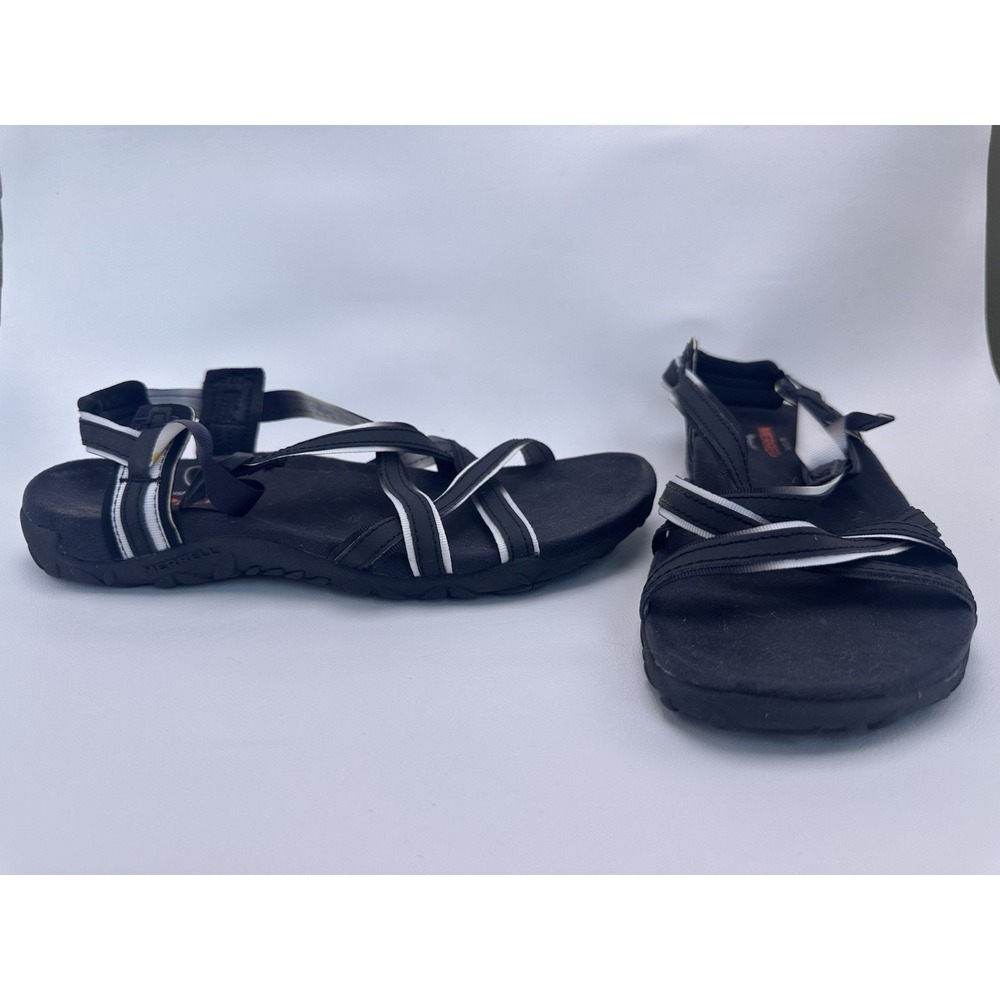 Merrell Terran Lattice II Slingback Sandals Womens 7‎ Black Comfort Casual